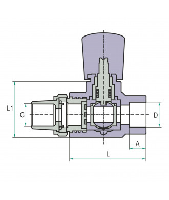 На фото Hi-Therm PP-R straight radiator valve
